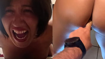 Milf got anal creampie after fucking a young guy